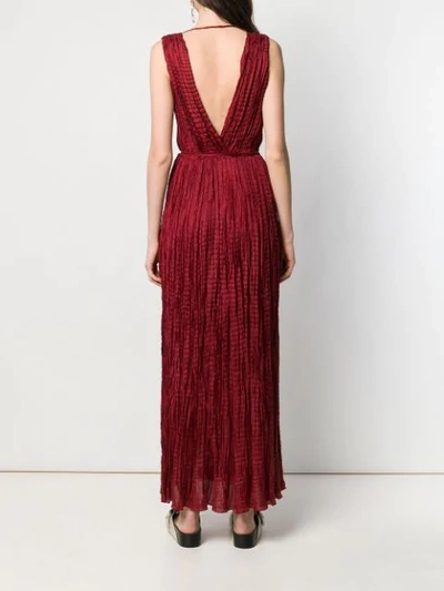 Shop Mes Demoiselles V-neck Evening Gown In Red