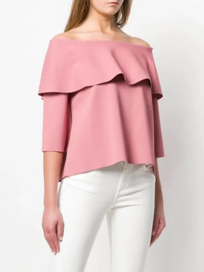 Shop Stella Mccartney Off Shoulder Top In Pink
