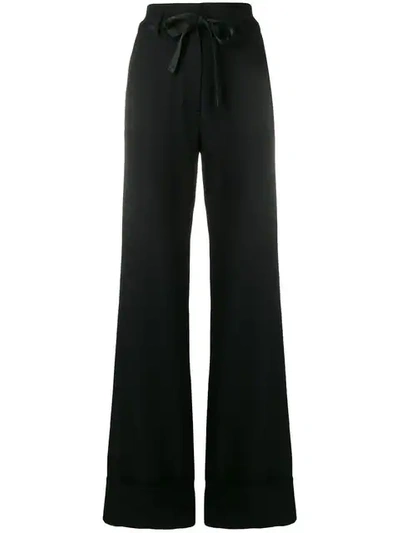 Shop Ann Demeulemeester Flared Tailored Trousers In 099 Black