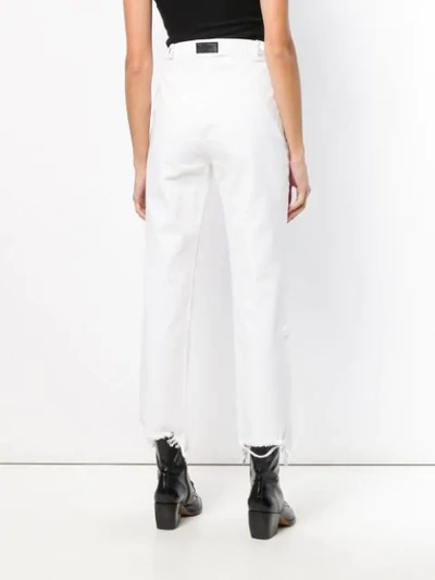 Shop Rta Cropped High Waisted Jeans In White