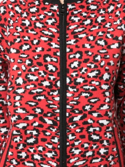 Shop Robert Rodriguez Constance Leopard Sweater In Red