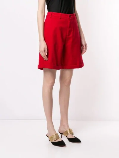 Shop N°21 Flared Shorts In Red