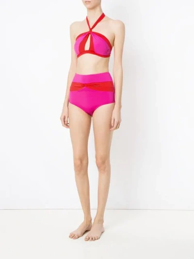 Shop Amir Slama High Waist Bikini Set In Pink