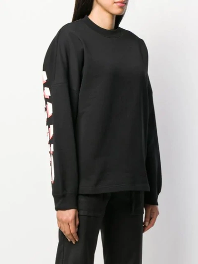 Shop Alexander Wang T Logo Print Sweatshirt In Black