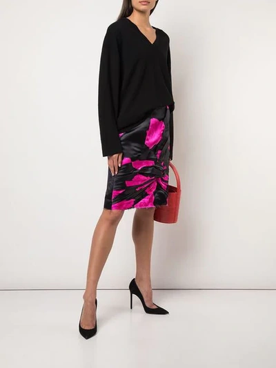 Shop Calvin Klein 205w39nyc Knot Detail A-line Skirt In Black