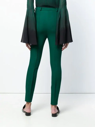 Shop Lanvin Classic Skinny Trousers In 46 Green