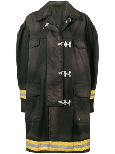 Shop Calvin Klein 205w39nyc Fireman Coat In Black