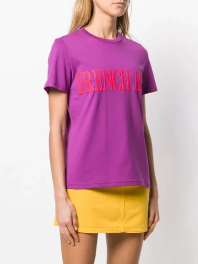 Shop Alberta Ferretti French Kiss Print T-shirt In Purple