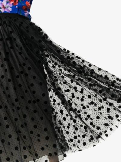 Shop Erdem Lindie Layered Tulle Polka Dot Full Skirt In Black