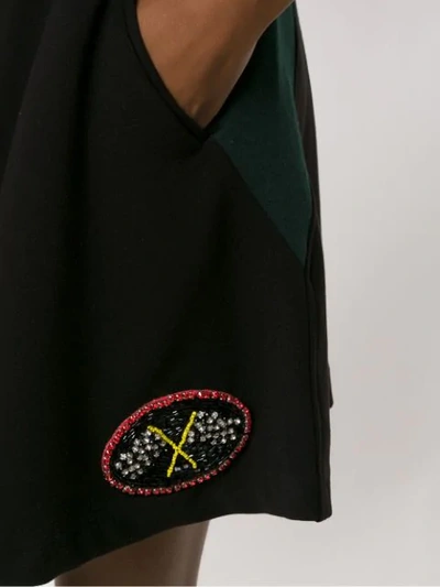 Shop Andrea Bogosian Embroidered Skirt In Black