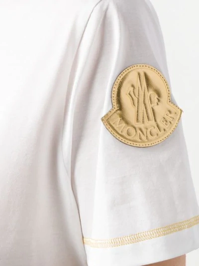 Shop Moncler Gold Trim T-shirt In White