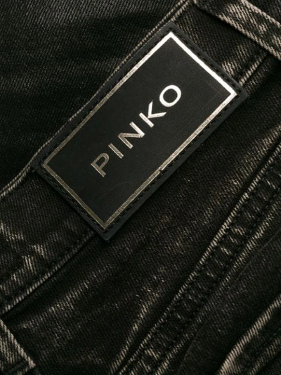 Shop Pinko Vintage Effect Jeans In Black