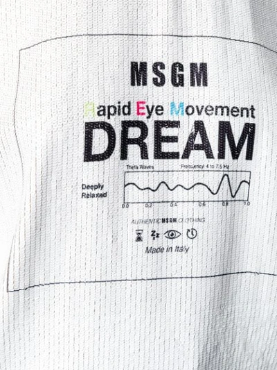 Shop Msgm White Logo T-shirt