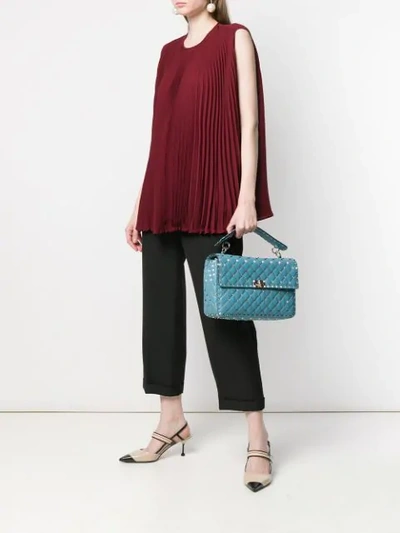 VALENTINO VALENTINO PLEATED TOP - 红色