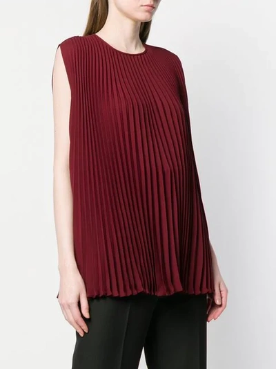 VALENTINO VALENTINO PLEATED TOP - 红色