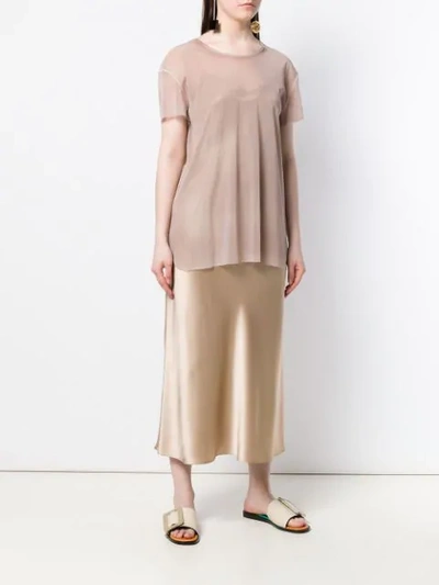 Shop Avant Toi Sheer T-shirt In Neutrals