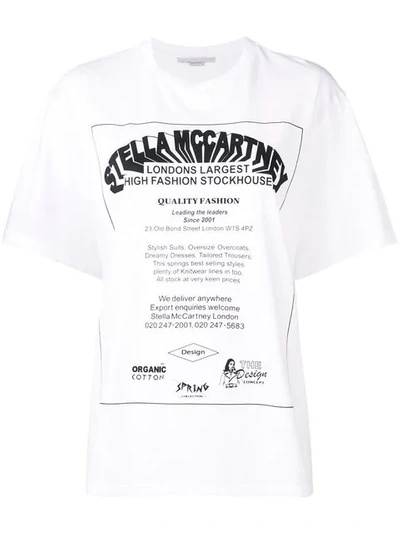 Shop Stella Mccartney Stella Print T-shirt In White