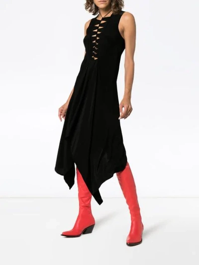 Shop Kitx Cut-out Asymmetric Dress In Black