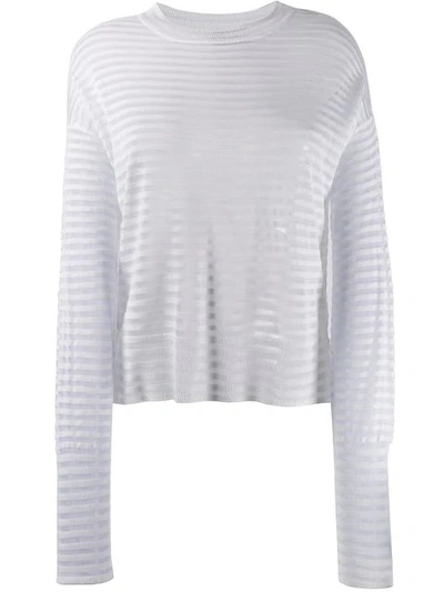Shop Rta Striped Sweater In White