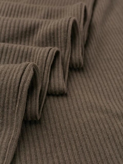 Shop Rick Owens Long Sleeve Ribbed T-shirt - Grey