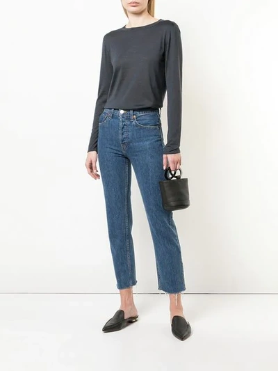 Brunello Cucinelli Silk And Cashmere Blouse In Blue