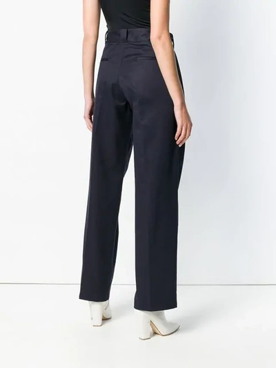 Shop Gosha Rubchinskiy Structured High Waisted Trousers In Blue