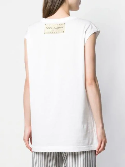 Shop Dolce & Gabbana 'l'amore' T-shirt In W0800  Optical White