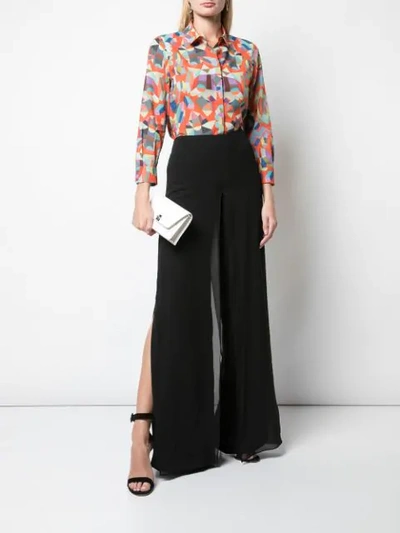 Shop Akris Carmen Wide-leg Trousers In Black