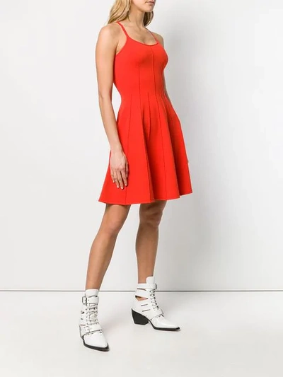 Shop Dsquared2 Fitted Sleeveless Dress In Orange