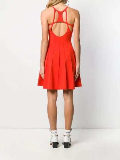 Shop Dsquared2 Fitted Sleeveless Dress In Orange