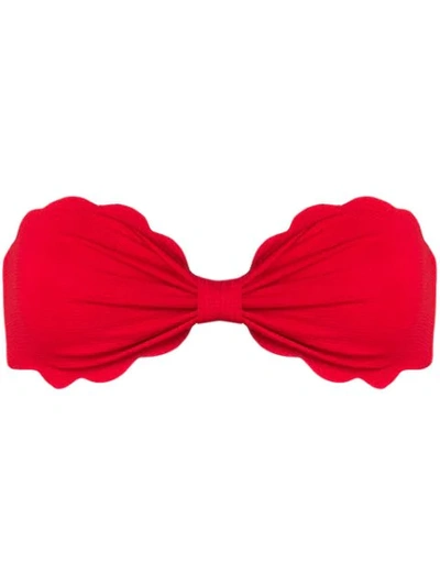 Shop Marysia Antibes Bikini Top In Red