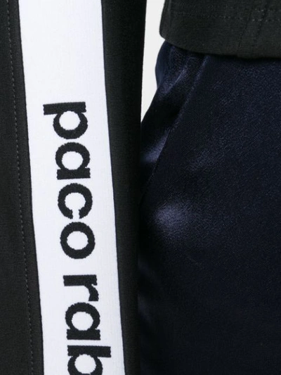 Shop Paco Rabanne Logo Zipped Cardigan - Black