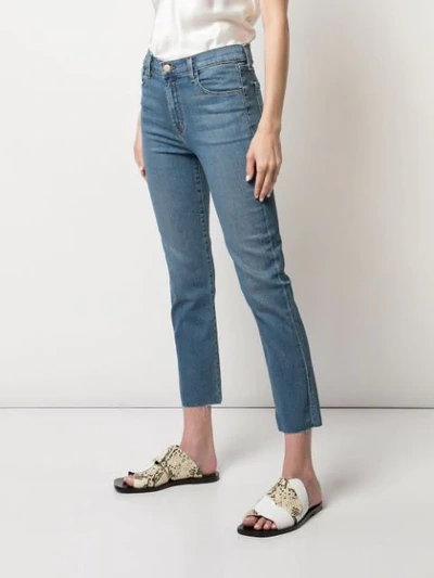 Shop J Brand Cropped Jeans In Blue