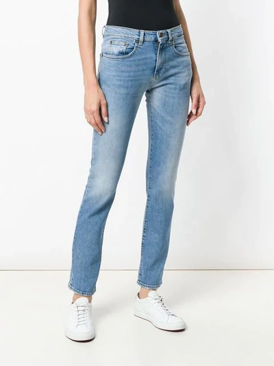 Shop 6397 Summer Cropped Jeans In Blue