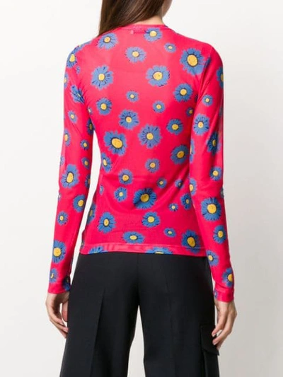 Shop Molly Goddard Floral Print Top In Red