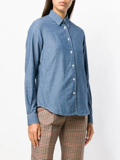 Shop Aspesi Long-sleeved Shirt In Blue