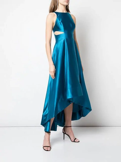 AIDAN MATTOX FLARED GOWN WITH CUT-OUTS - 蓝色