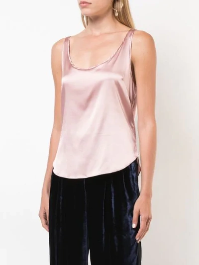 Shop Fleur Du Mal Scoop Neck Cami Top In Pink