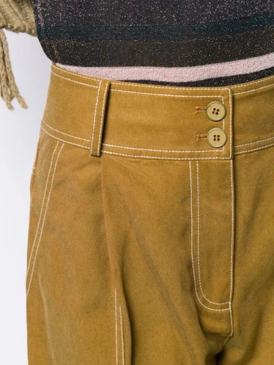 Shop Ulla Johnson High-waist Tapered Trousers - Brown