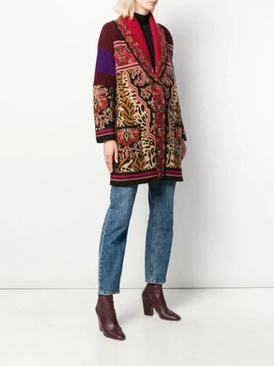 Shop Etro Knitted Cardi-coat In Black