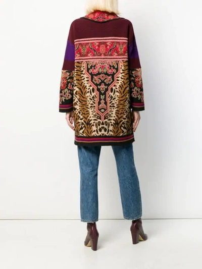 Shop Etro Knitted Cardi-coat In Black