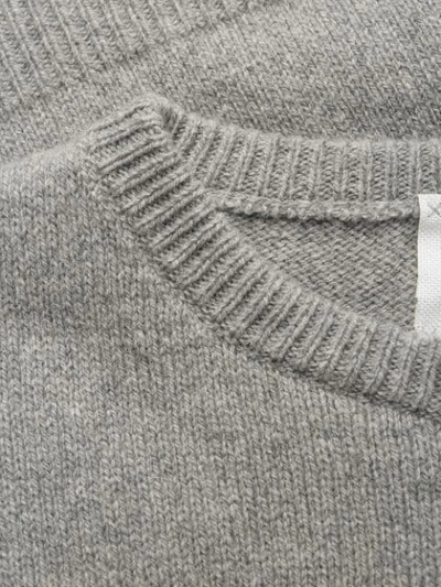 Shop Alberta Ferretti Intarsia-knit Jumper In Grey