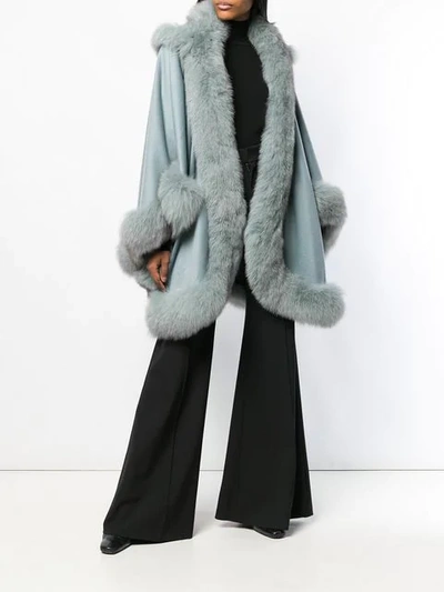 Shop Liska Cashmere Flared Coat In Grey