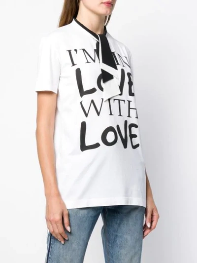 Shop Dolce & Gabbana I'm In Love With Love T-shirt Printed T-shirt - White