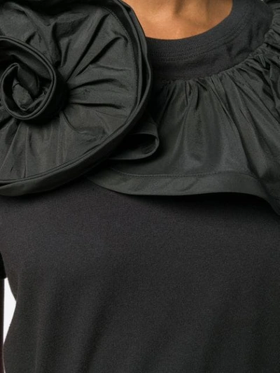 Shop Marc Jacobs Ruffled Collar T-shirt - Black