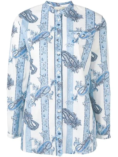 Shop Etro Paisley Print Shirt In Blue