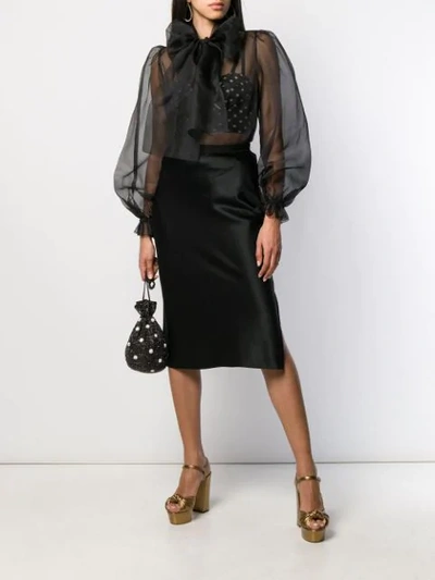 Shop Dolce & Gabbana Oberteil Mit Schnürung In N0000 Black