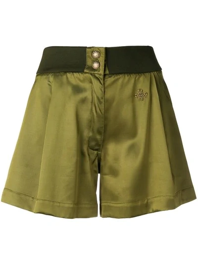 MR & MRS ITALY 标志牌短裤 - 绿色