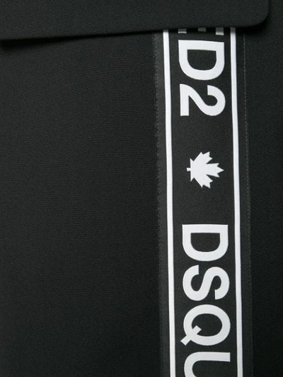 Shop Dsquared2 Side Logo Coat In Black