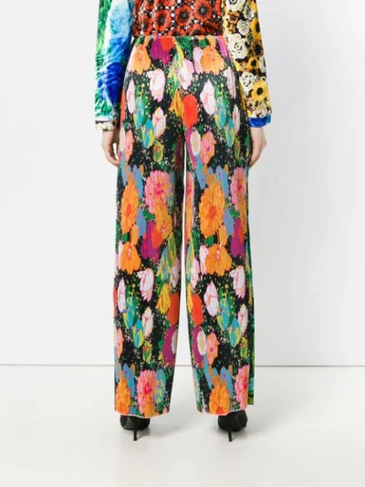 Shop Richard Quinn Floral Flared Trousers In Green